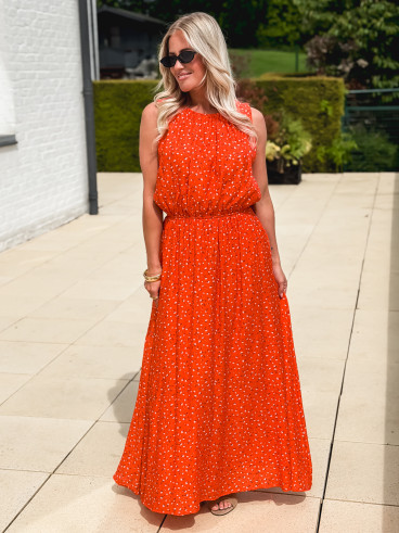 Robe longue Clémence - Corail