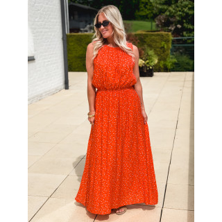 Robe longue Clémence - Corail