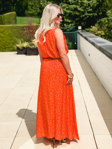 Robe longue Clémence - Corail