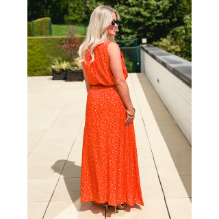 Robe longue Clémence - Corail