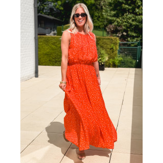 Robe longue Clémence - Corail