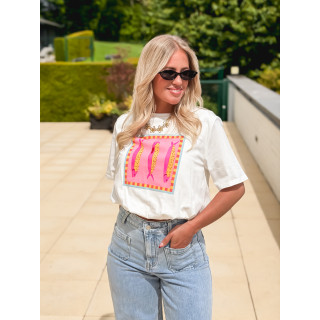 Crop t-shirt court Nori - Blanc