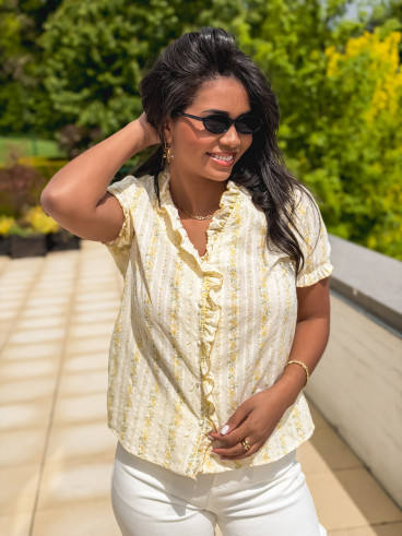 Blouse à motifs Ella - Jaune