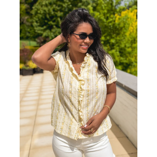 Blouse à motifs Ella - Jaune