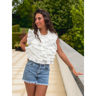 Blouse Malaysia - Blanc