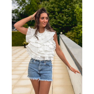 Blouse Malaysia - Blanc