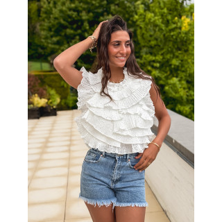 Blouse Malaysia - Blanc
