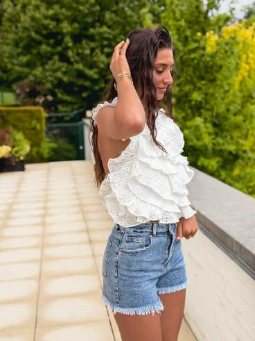 Blouse Malaysia - Blanc