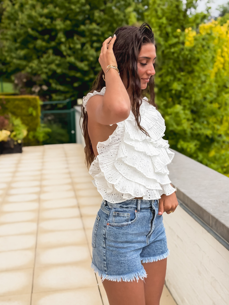 Blouse Malaysia - Blanc