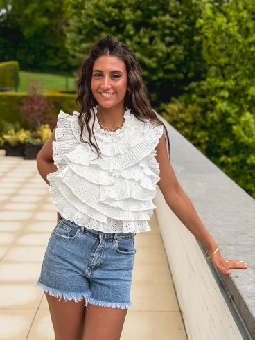 Short en jeans Ysalina - Bleu Short en jeans Ysalina - Bleu