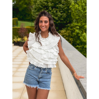 Short en jeans Ysalina - Bleu