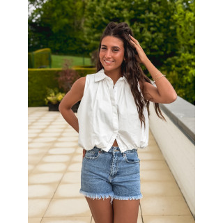 Short en jeans Ysalina - Bleu