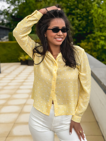 Chemise à pois Merla - Jaune