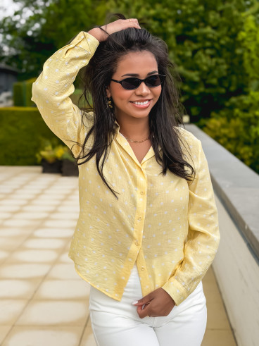 Chemise à pois Merla - Jaune