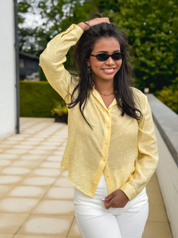 Chemise à pois Merla - Jaune