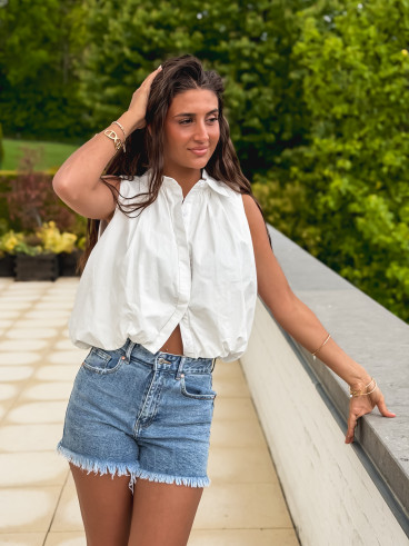 Chemise sans manches Delphia - Blanc