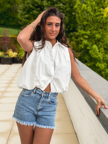 Chemise sans manches Delphia - Blanc