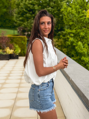 Chemise sans manches Delphia - Blanc