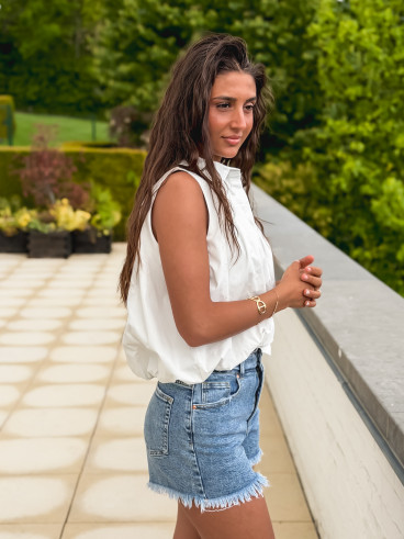 Chemise sans manches Delphia - Blanc