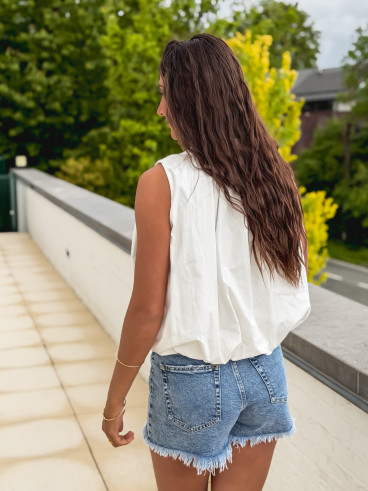 Chemise sans manches Delphia - Blanc