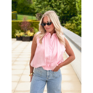 Chemise sans manches Delphia - Rose