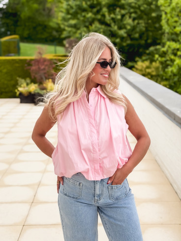 Chemise sans manches Delphia - Rose