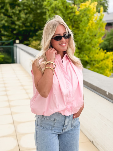 Chemise sans manches Delphia - Rose