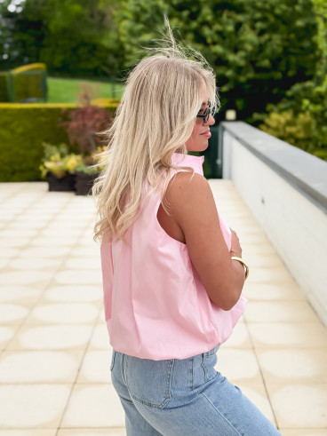 Chemise sans manches Delphia - Rose