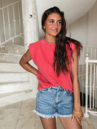 T-shirt America - Rouge