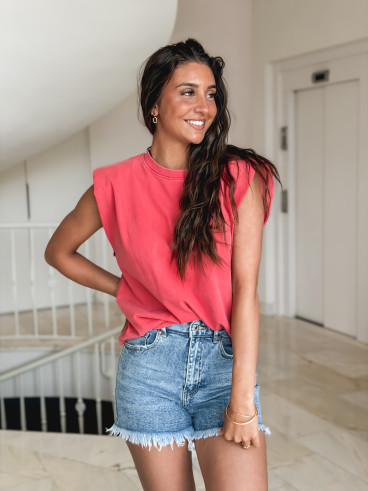 T-shirt America - Rouge