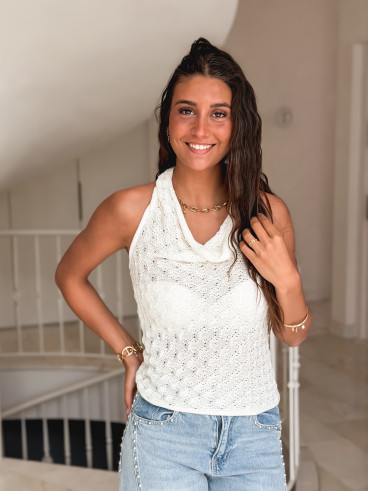 Top en tricot Chelsea - Blanc