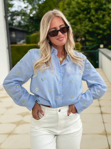 Chemise lignée kassie - Bleu