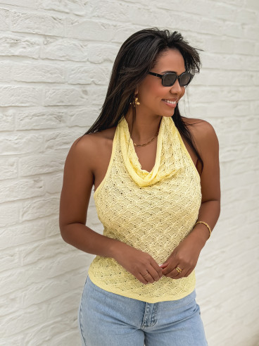 Top en tricot Chelsea - Jaune