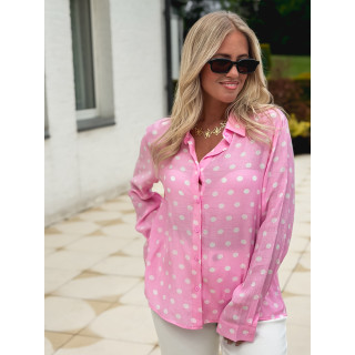 Chemise à pois Kristine - Rose
