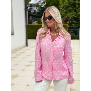Chemise à pois Kristine - Rose