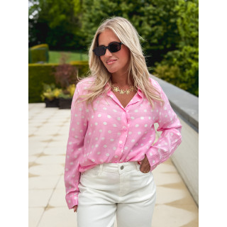 Chemise à pois Kristine - Rose
