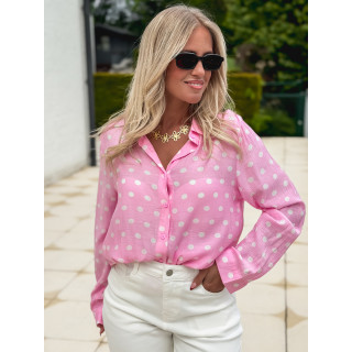 Chemise à pois Kristine - Rose