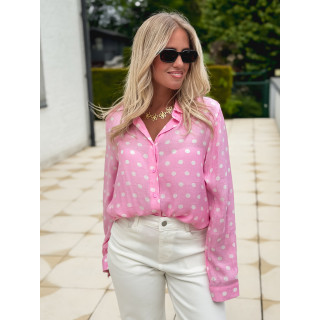 Chemise à pois Kristine - Rose