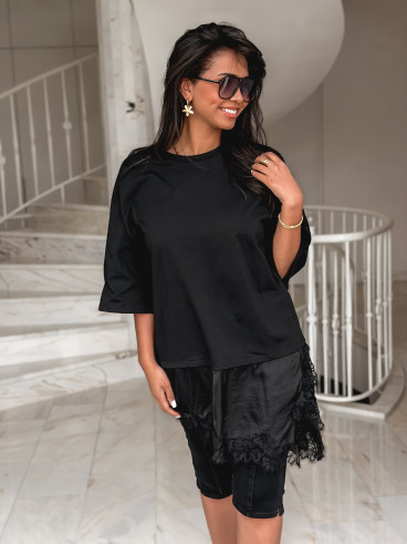 T-shirt long Gala - Noir
