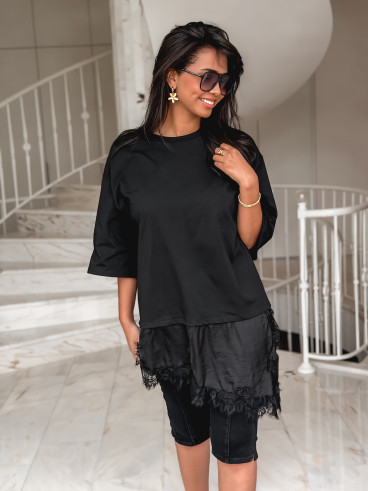 T-shirt long Gala - Noir
