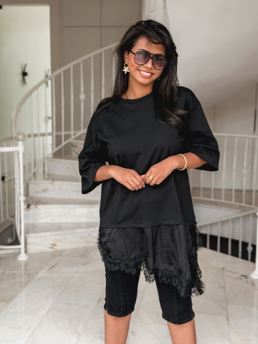 T-shirt long Gala - Noir