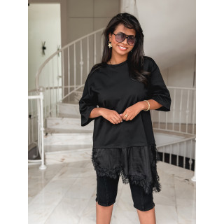 T-shirt long Gala - Noir