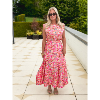 Blouse à fleurs Fadia - Rose