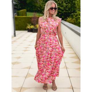 Blouse à fleurs Fadia - Rose
