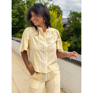 Chemise manches courtes Carina - Jaune