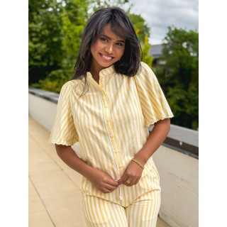 Chemise manches courtes Carina - Jaune