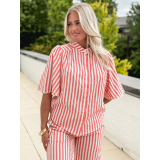 Chemise manches courtes Carina - Rouge