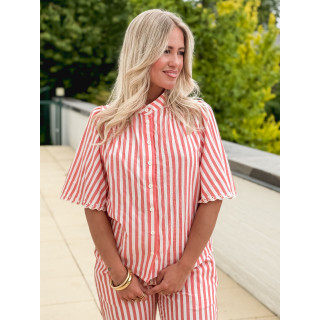 Chemise manches courtes Carina - Rouge
