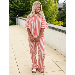 Chemise manches courtes Carina - Rouge