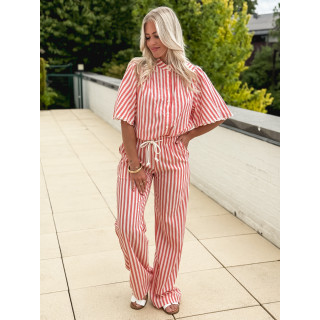 Chemise manches courtes Carina - Rouge